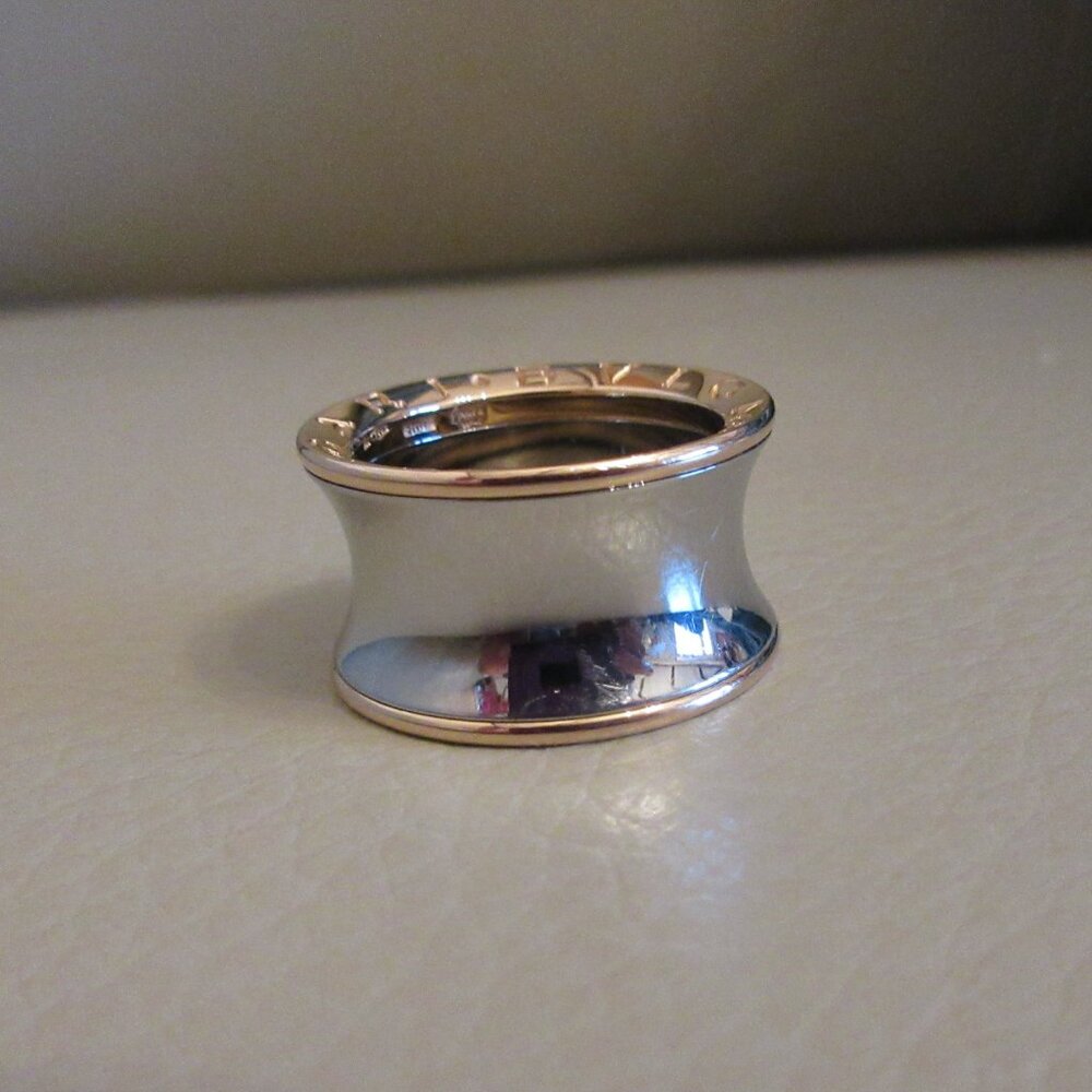 Bvlgari B.Zero 1 Anish Kapoor Steel 18K Gold Ring size 55 (7)